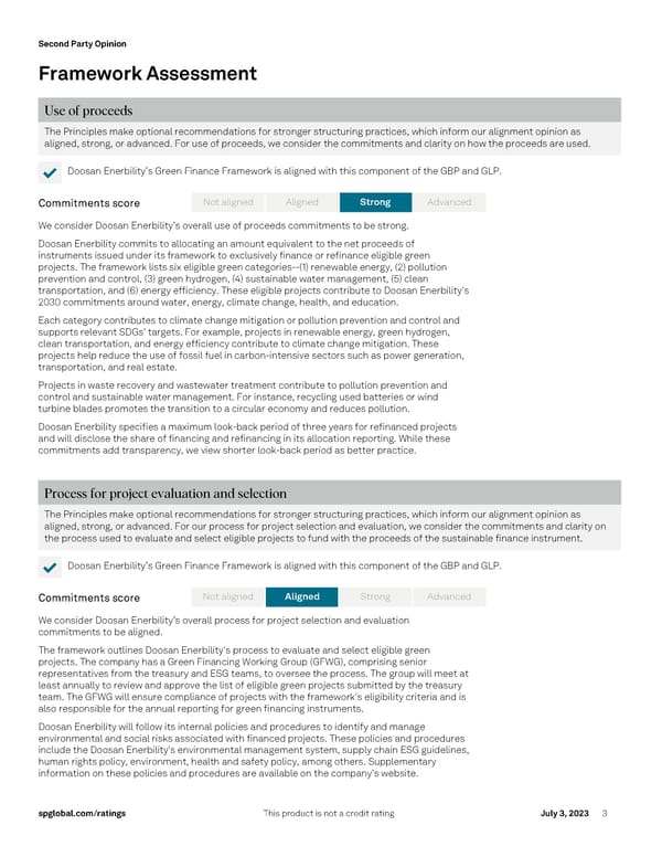 Doosan Enerbility Co. Ltd.'s Green Finance Framework - Page 3