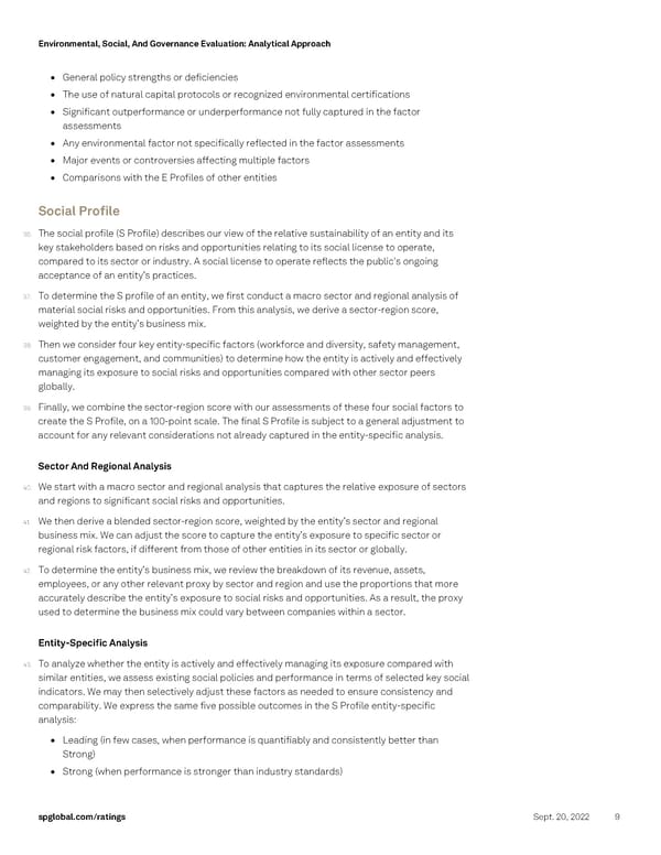 Environmental, Social, And Governance Evaluation - Page 9