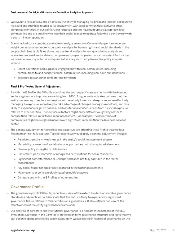 Environmental, Social, And Governance Evaluation - Page 11