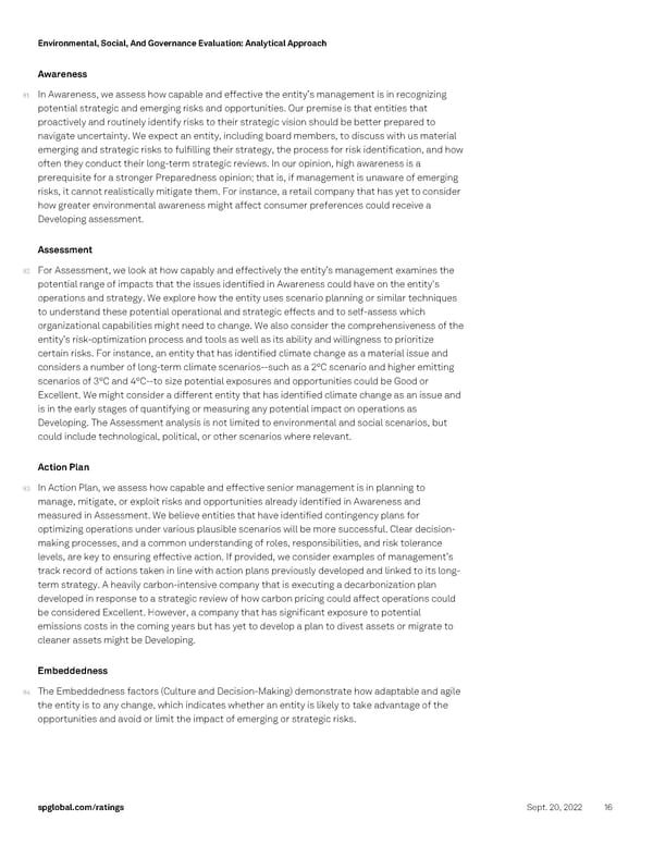 Environmental, Social, And Governance Evaluation - Page 16