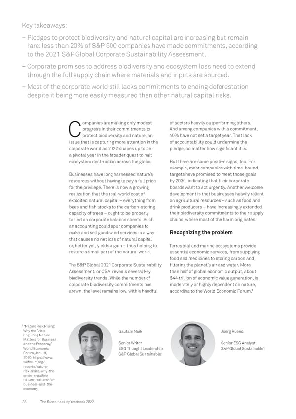 The Sustainability Yearbook 2022 - Page 38