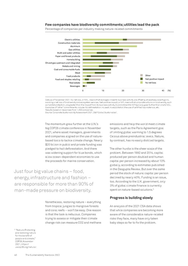 The Sustainability Yearbook 2022 - Page 40